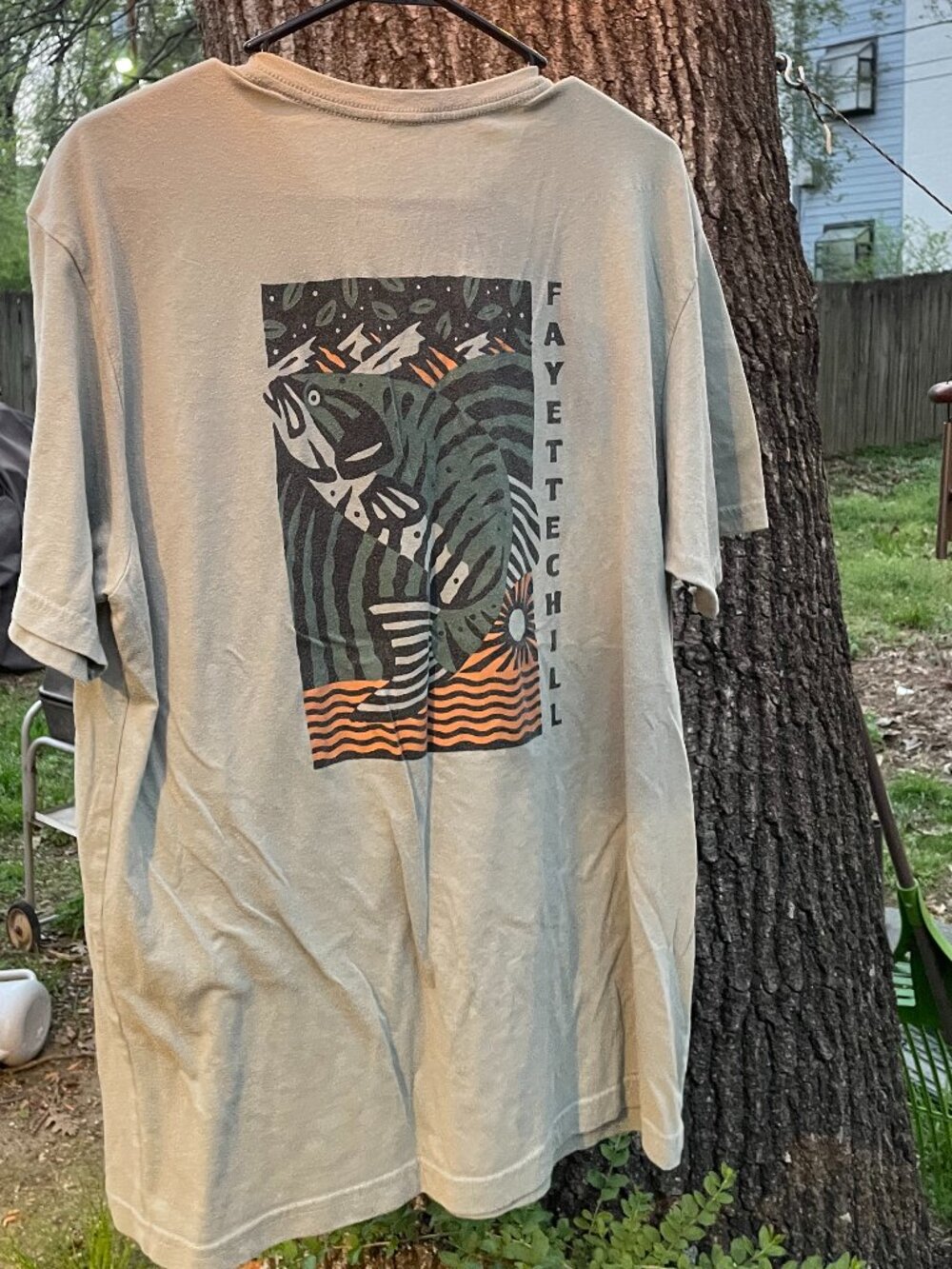 XL Sage Trout Fayettechill Graphic Tee